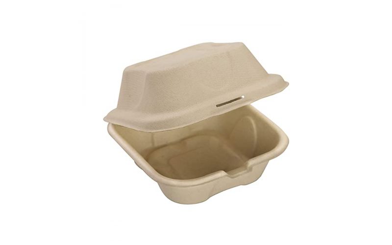 Square Compostable Clamshells 6x6x3