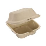 Square Compostable Clamshells 6x6x3"