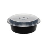 Round Plastic To Go Container with Lid